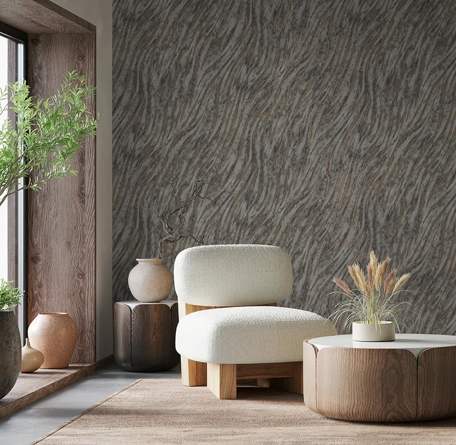 Brewster Home Fashions Arran Stone Swirling Stripe Wallpaper | Wallpaper Twins Brewster Home Fashions Arran Stone Swirling Stripe Wallpaper - SKU M1863