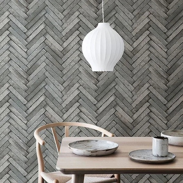 Brewster Home Fashions Arrow Grey Diagonal Slate Wallpaper | Wallpaper Twins Brewster Home Fashions Arrow Grey Diagonal Slate Wallpaper - SKU 2767-23758