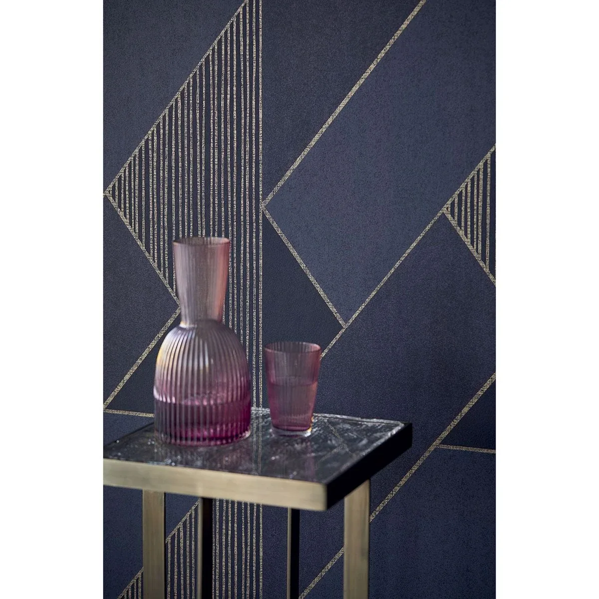 Brewster Home Fashions Art Dark Blue Glam Geometric Wallpaper - SKU 395834