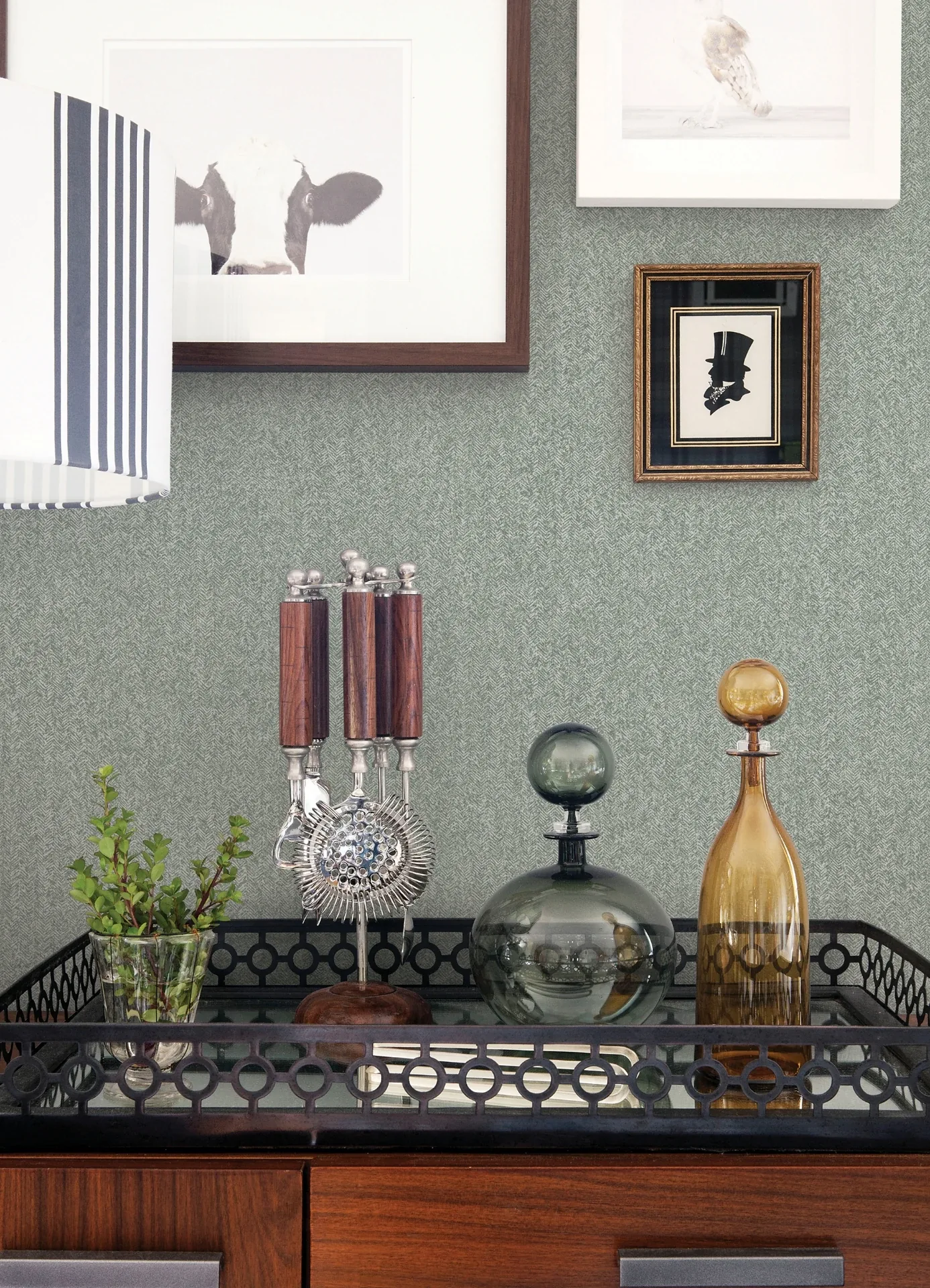 Brewster Home Fashions Ashbee Green Faux Tweed Wallpaper | Wallpaper Twins Brewster Home Fashions Ashbee Green Faux Tweed Wallpaper - SKU 4157-26164