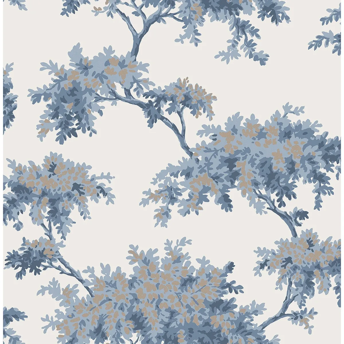 M1672 | Ashdown Dark Blue Tree Wallpaper