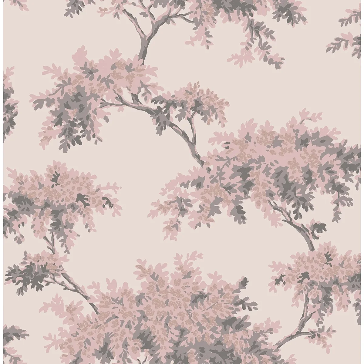 M1670 | Ashdown Pink Tree Wallpaper