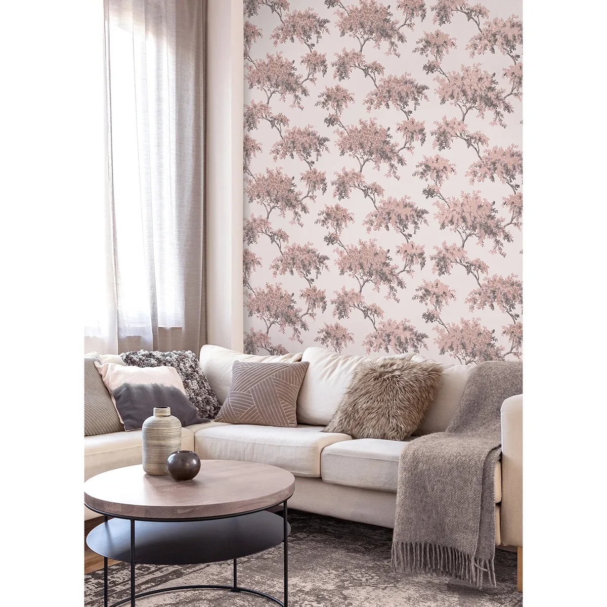 Brewster Home Fashions Ashdown Pink Tree Wallpaper | Wallpaper Twins Brewster Home Fashions Ashdown Pink Tree Wallpaper - SKU M1670