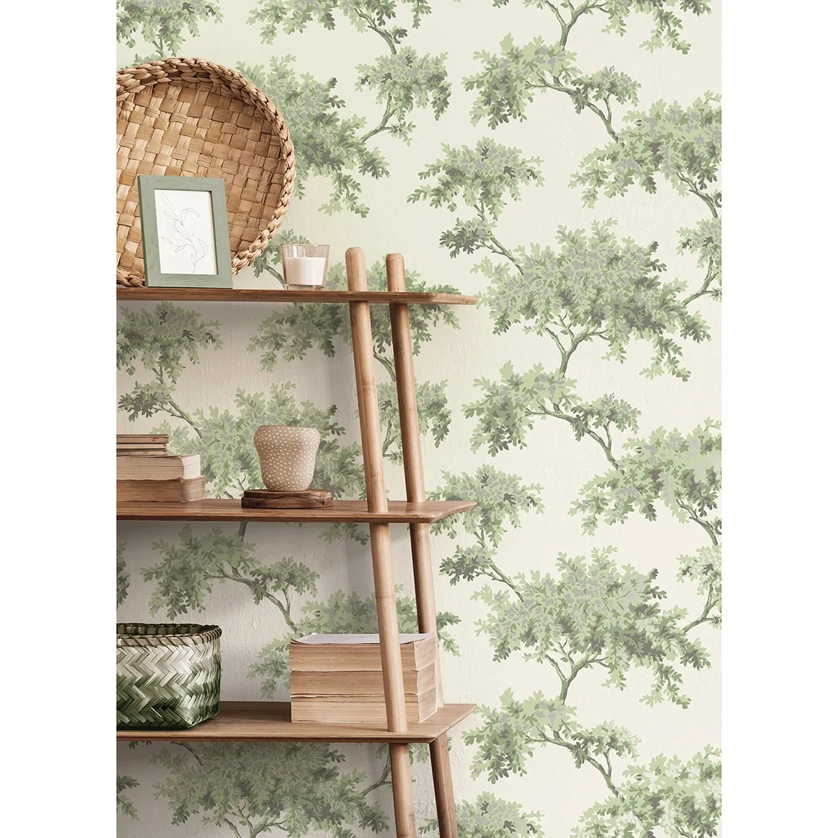 Brewster Home Fashions Ashdown Sage Tree Wallpaper | Wallpaper Twins Brewster Home Fashions Ashdown Sage Tree Wallpaper - SKU M1674