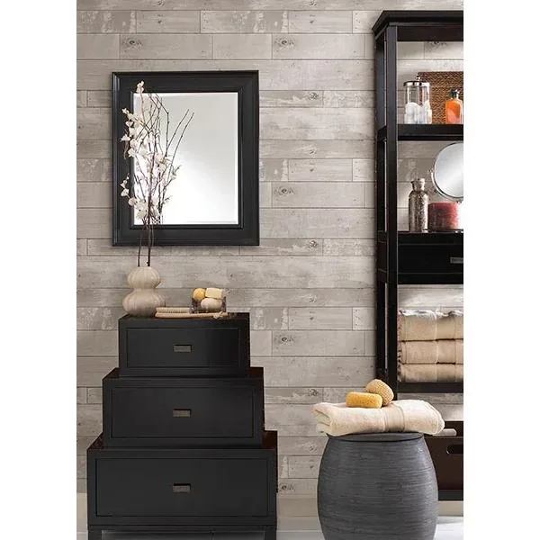 Brewster Home Fashions Ashwile Cream Wood Wallpaper - SKU 2718-20131