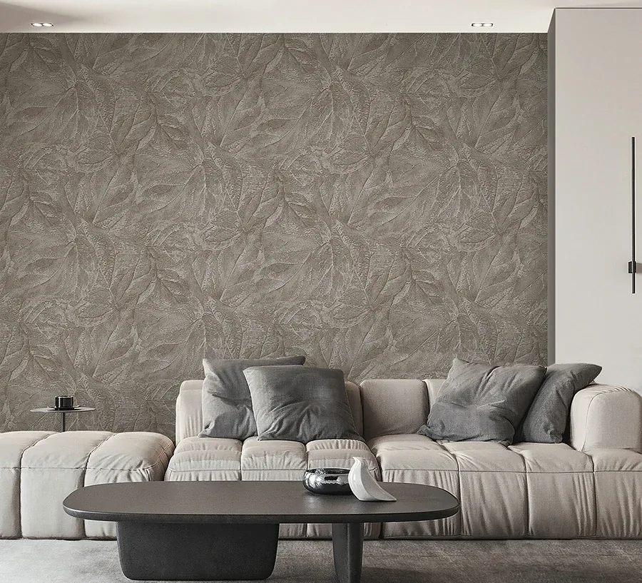 Brewster Home Fashions Aspen Stone Leaf Wallpaper - SKU M95661