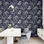 Brewster Home Fashions Asuka Blue Sparrow Forest Wallpaper - SKU AH908106