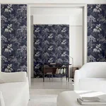 Brewster Home Fashions Asuka Blue Sparrow Forest Wallpaper - SKU AH908106