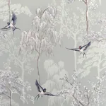 Brewster Home Fashions Asuka Grey Sparrow Forest Wallpaper - SKU AH908105