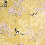 Brewster Home Fashions Asuka Yellow Sparrow Forest Wallpaper - SKU AH908002