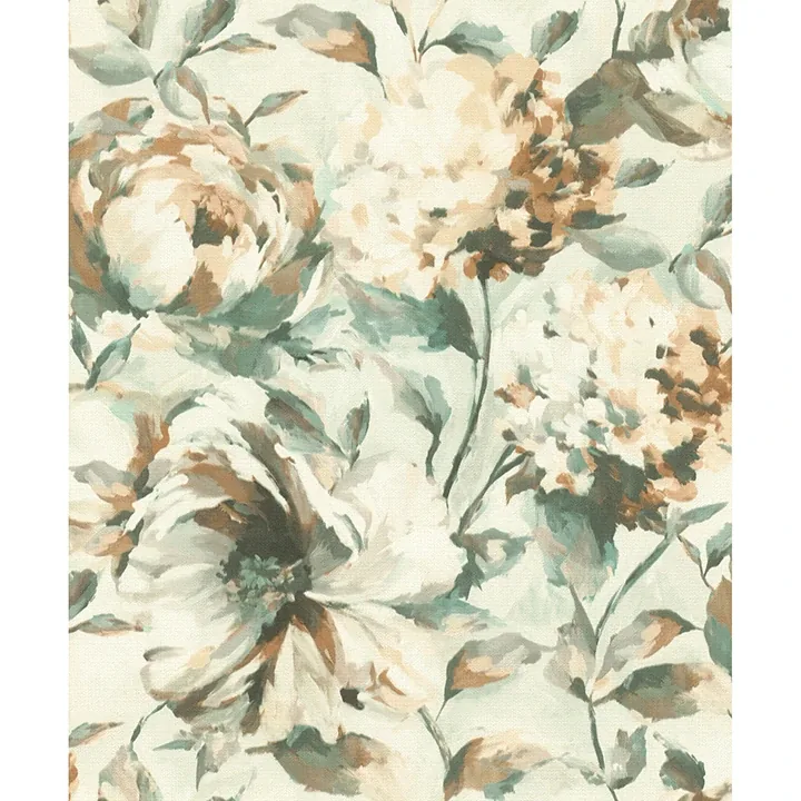 Brewster Home Fashions Attia Light Blue Floral Wallpaper - SKU 2980-485134