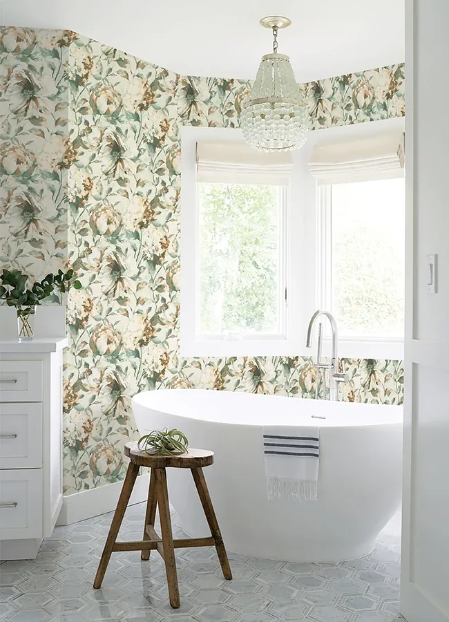 Brewster Home Fashions Attia Light Blue Floral Wallpaper | Wallpaper Twins Brewster Home Fashions Attia Light Blue Floral Wallpaper - SKU 2980-485134