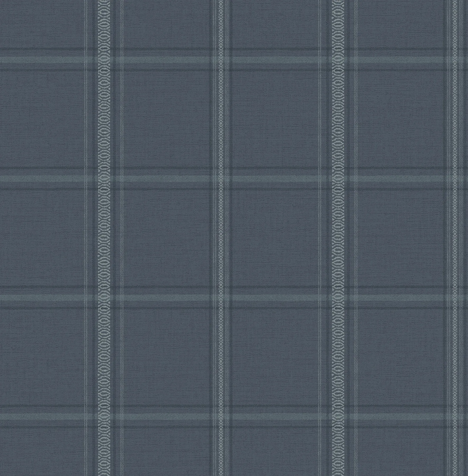 4169-27605 | Auberge Dark Blue Plaid Wallpaper