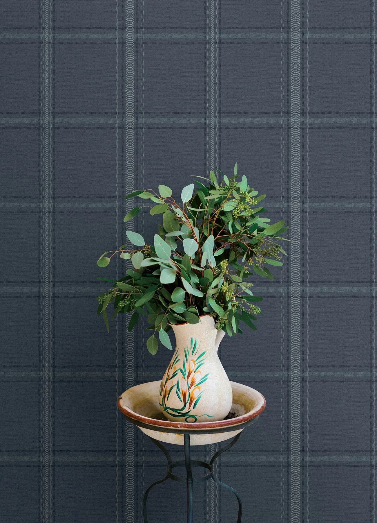 Brewster Home Fashions Auberge Dark Blue Plaid Wallpaper | Wallpaper Twins Brewster Home Fashions Auberge Dark Blue Plaid Wallpaper - SKU 4169-27605