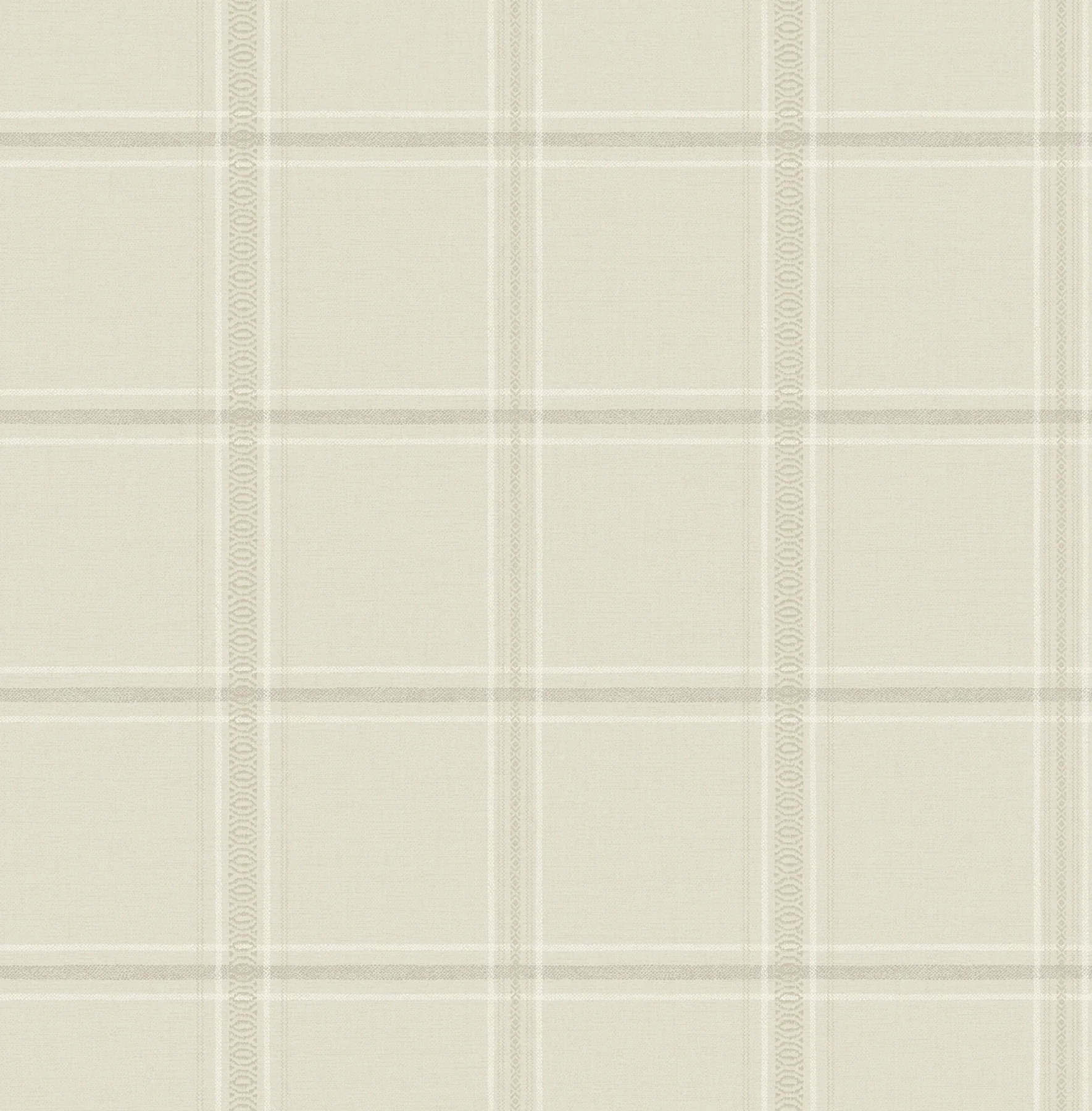 4169-27607 | Auberge Ivory Plaid Wallpaper