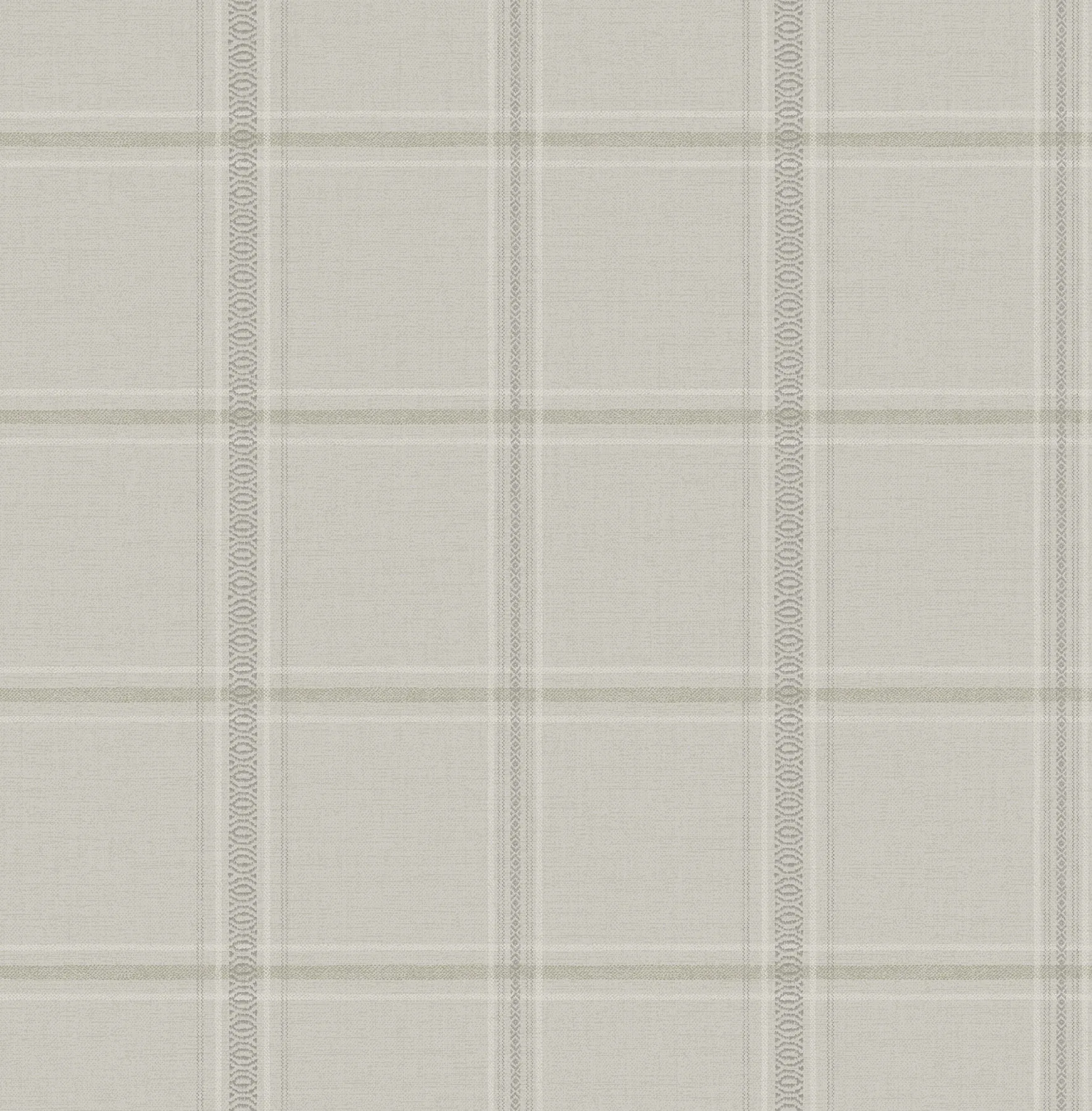 4169-27608 | Auberge Taupe Plaid Wallpaper