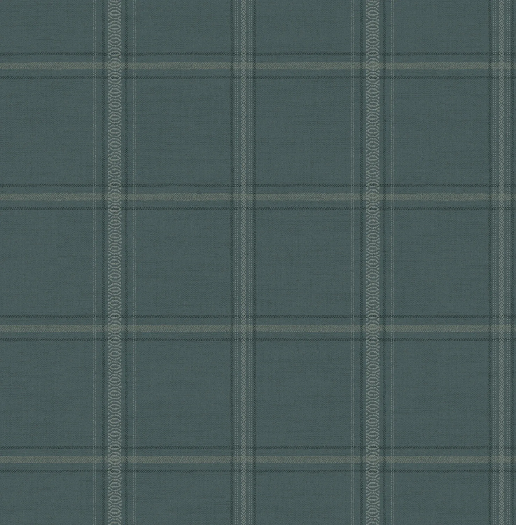 4169-27610 | Auberge Teal Plaid Wallpaper