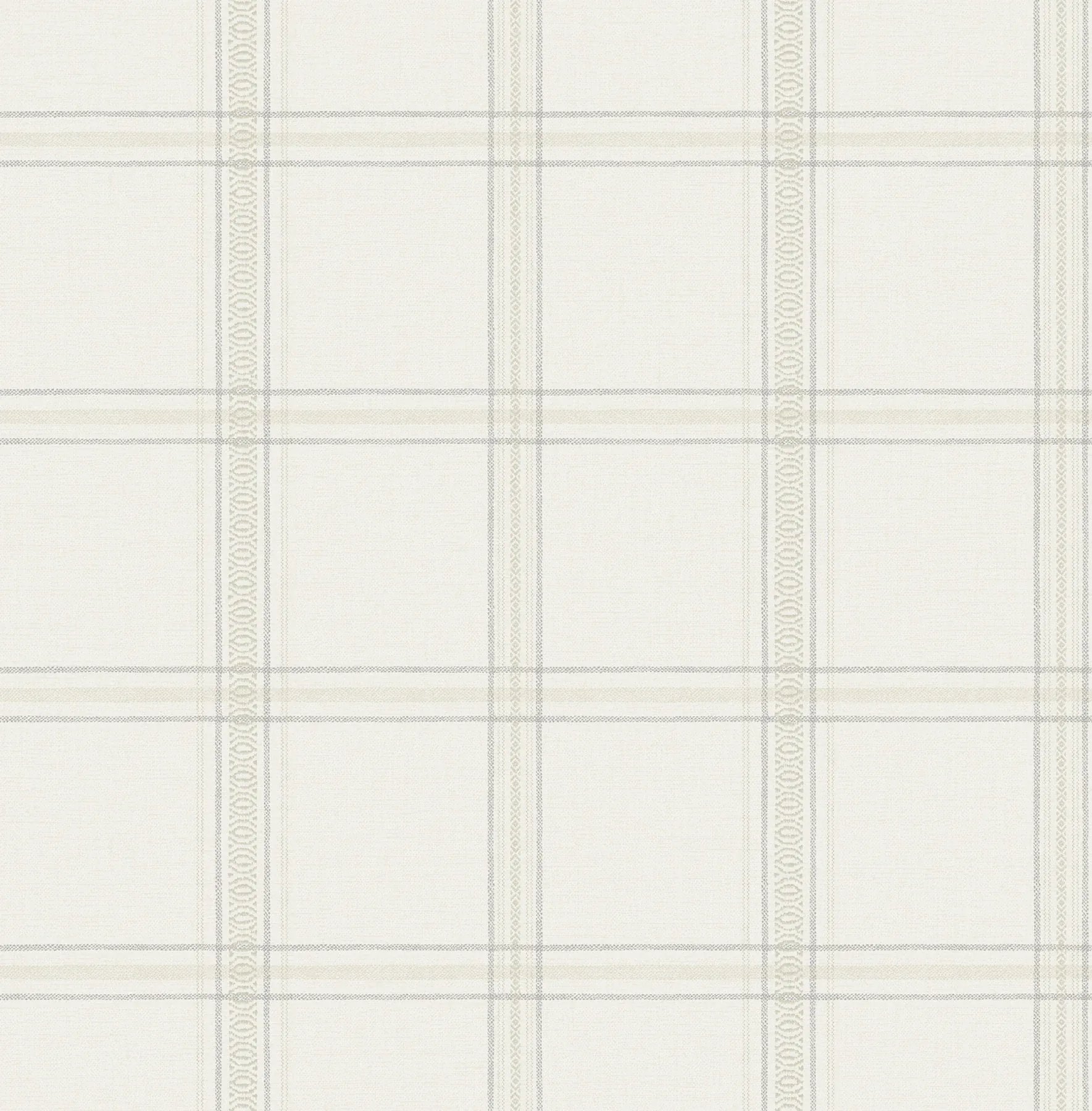 Brewster Home Fashions Auberge White Plaid Wallpaper - SKU 4169-27606