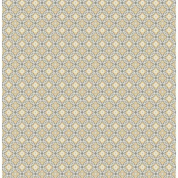 2704-22247 | Audra Mustard Floral Wallpaper