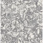 Brewster Home Fashions Auguste Charcoal Floral Wallpaper | Wallpaper Twins Brewster Home Fashions Auguste Charcoal Floral Wallpaper - SKU 307340