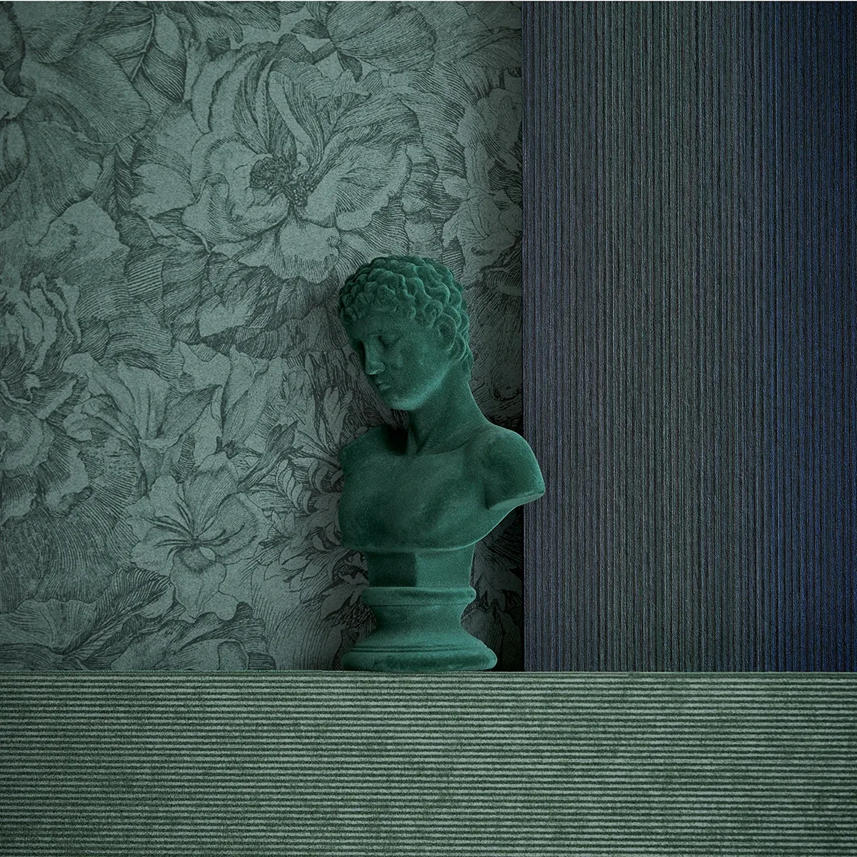 Brewster Home Fashions Auguste Dark Green Floral Wallpaper | Wallpaper Twins Brewster Home Fashions Auguste Dark Green Floral Wallpaper - SKU 307345