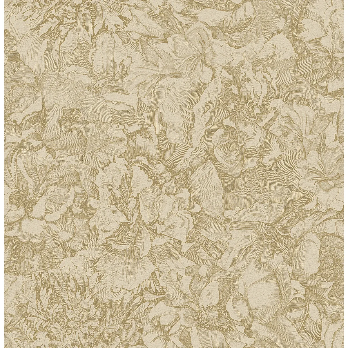 307341 | Auguste Gold Floral Wallpaper