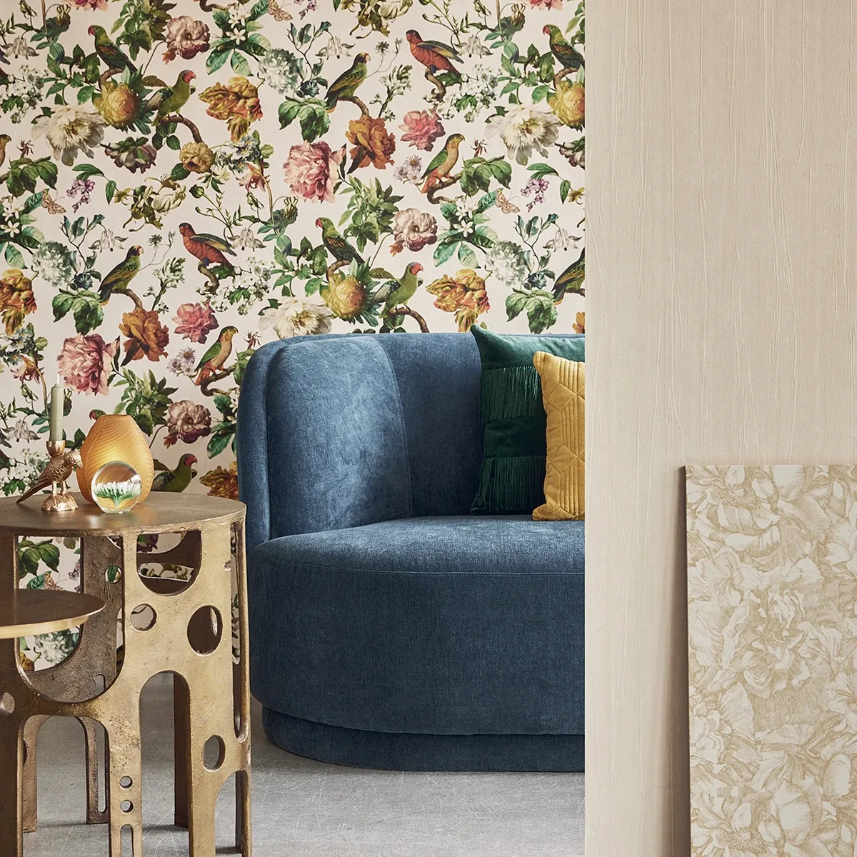 Brewster Home Fashions Auguste Gold Floral Wallpaper | Wallpaper Twins Brewster Home Fashions Auguste Gold Floral Wallpaper - SKU 307341