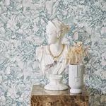 Brewster Home Fashions Auguste Navy Floral Wallpaper | Wallpaper Twins Brewster Home Fashions Auguste Navy Floral Wallpaper - SKU 307343