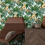 Brewster Home Fashions Augustus Aqua Jungle Cheetah Wallpaper | Wallpaper Twins Brewster Home Fashions Augustus Aqua Jungle Cheetah Wallpaper - SKU WLD53107W