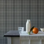 Brewster Home Fashions Austin Charcoal Plaid Wallpaper | Wallpaper Twins Brewster Home Fashions Austin Charcoal Plaid Wallpaper - SKU 3123-330215