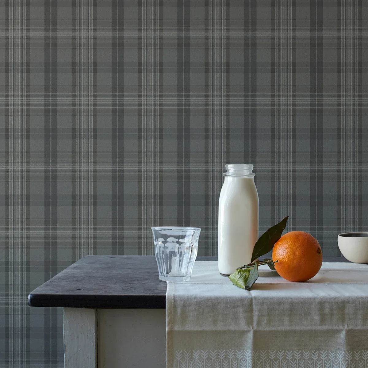 Brewster Home Fashions Austin Charcoal Plaid Wallpaper | Wallpaper Twins Brewster Home Fashions Austin Charcoal Plaid Wallpaper - SKU 3123-330215