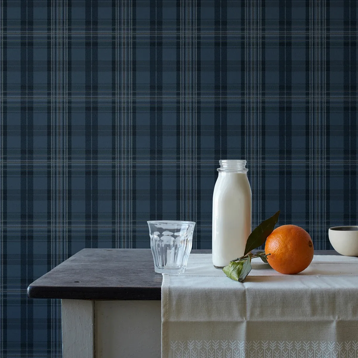 Brewster Home Fashions Austin Navy Plaid Wallpaper | Wallpaper Twins Brewster Home Fashions Austin Navy Plaid Wallpaper - SKU 3123-330213