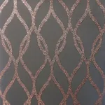 Brewster Home Fashions Ava Rose Gold Glittering Ogee Wallpaper | Wallpaper Twins Brewster Home Fashions Ava Rose Gold Glittering Ogee Wallpaper - SKU AH921803