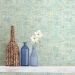 Brewster Home Fashions Avalon Turquoise Weave Wallpaper - SKU 2718-004030
