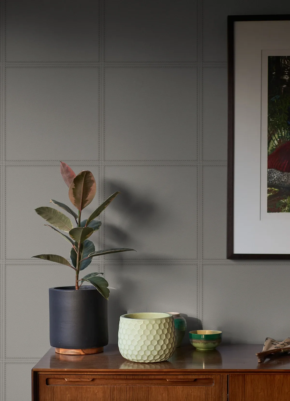 Brewster Home Fashions Avenue Grey Leather Wallpaper | Wallpaper Twins Brewster Home Fashions Avenue Grey Leather Wallpaper - SKU 4041-419009