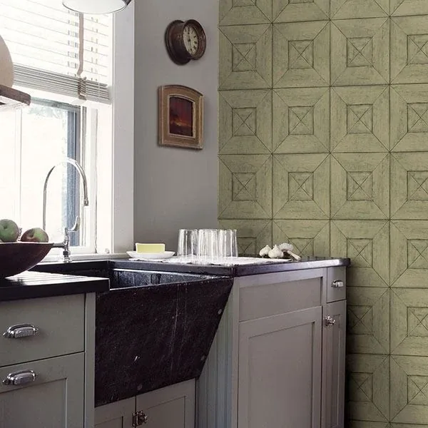 Brewster Home Fashions Avery Green Wood Wallpaper | Wallpaper Twins Brewster Home Fashions Avery Green Wood Wallpaper - SKU 3115-12452