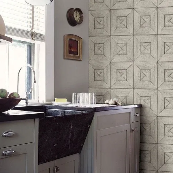 Brewster Home Fashions Avery Light Grey Wood Wallpaper | Wallpaper Twins Brewster Home Fashions Avery Light Grey Wood Wallpaper - SKU 3115-12453
