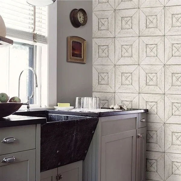 Brewster Home Fashions Avery Off White Wood Wallpaper | Wallpaper Twins Brewster Home Fashions Avery Off White Wood Wallpaper - SKU 3115-12451