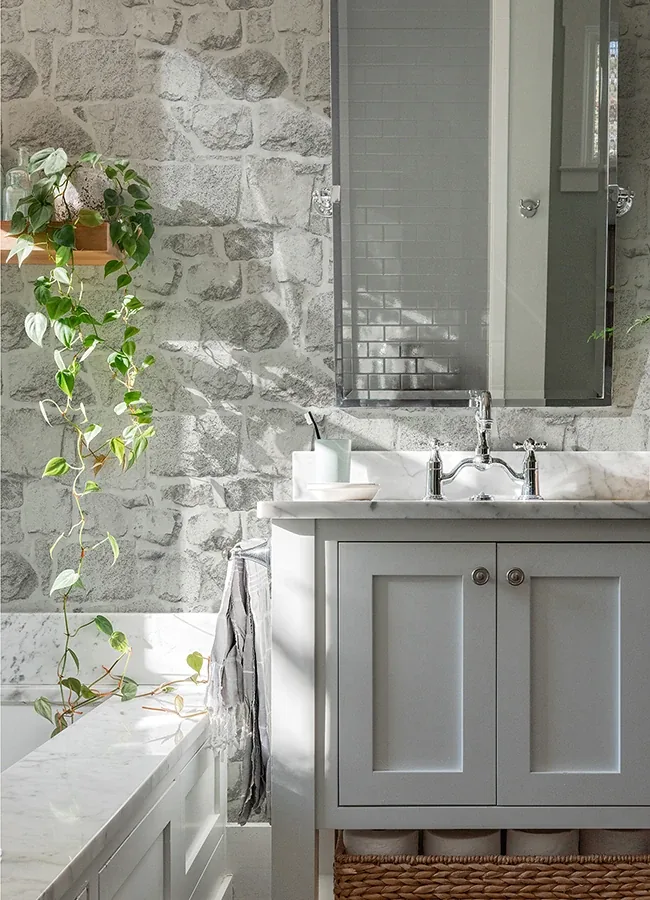 Brewster Home Fashions Axelle White Stone Wallpaper | Wallpaper Twins Brewster Home Fashions Axelle White Stone Wallpaper - SKU 4072-70043