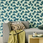 Brewster Home Fashions Azad Sea Green Abstract Geometric Wallpaper | Wallpaper Twins Brewster Home Fashions Azad Sea Green Abstract Geometric Wallpaper - SKU EJ318042