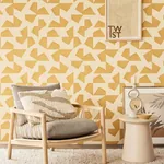 Brewster Home Fashions Azad Yellow Abstract Geometric Wallpaper - SKU EJ318040