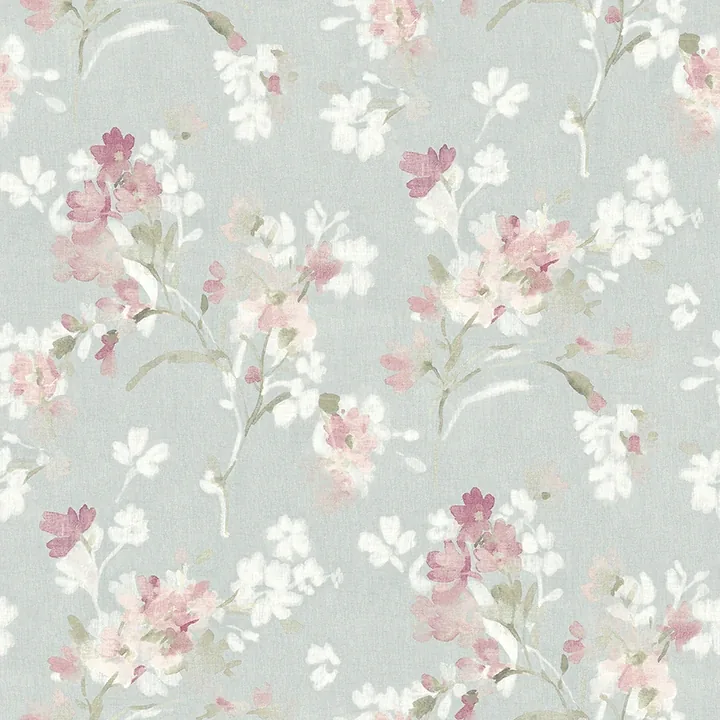 Brewster Home Fashions Azalea Fuchsia Floral Branches Wallpaper - SKU 4134-72525