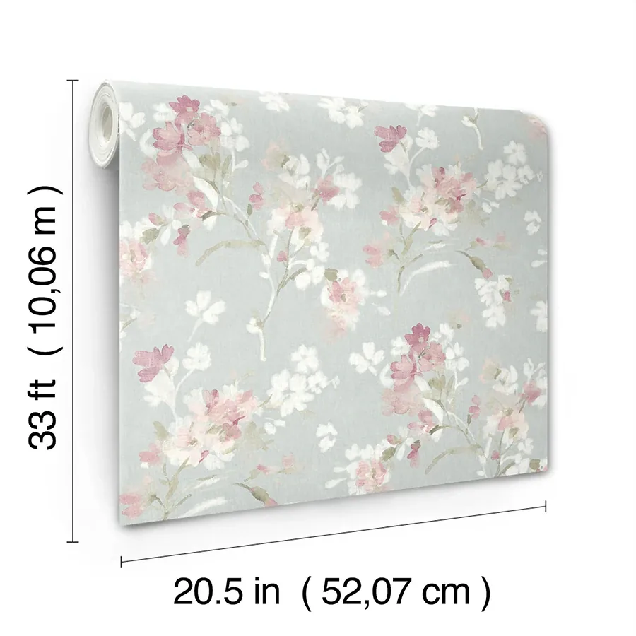 Brewster Home Fashions Azalea Fuchsia Floral Branches Wallpaper | Wallpaper Twins Brewster Home Fashions Azalea Fuchsia Floral Branches Wallpaper - SKU 4134-72525