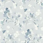 Brewster Home Fashions Azalea Light Blue Floral Branches Wallpaper - SKU 4134-72526