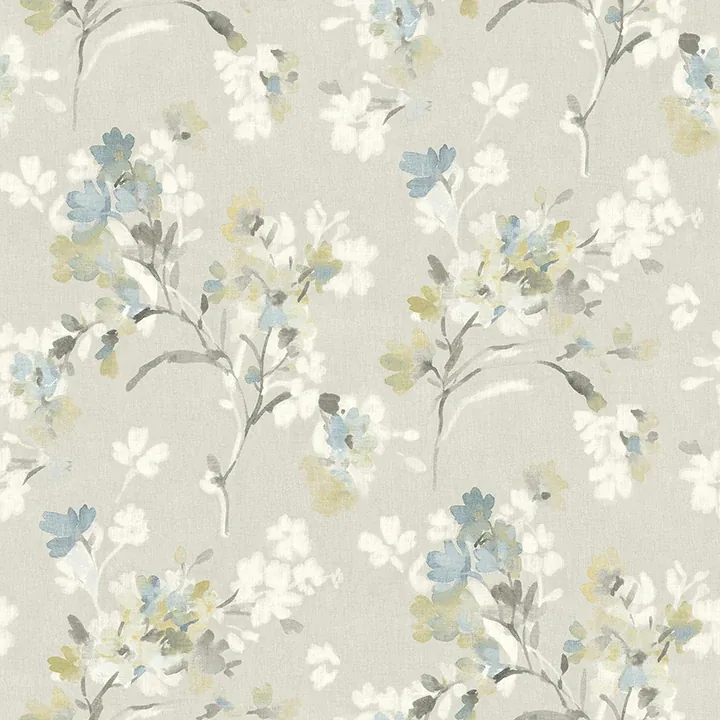 4134-72528 | Azalea Light Grey Floral Branches Wallpaper