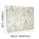 Brewster Home Fashions Azalea Light Grey Floral Branches Wallpaper | Wallpaper Twins Brewster Home Fashions Azalea Light Grey Floral Branches Wallpaper - SKU 4134-72528