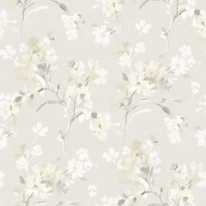 4134-72527 | Azalea Neutral Floral Branches Wallpaper
