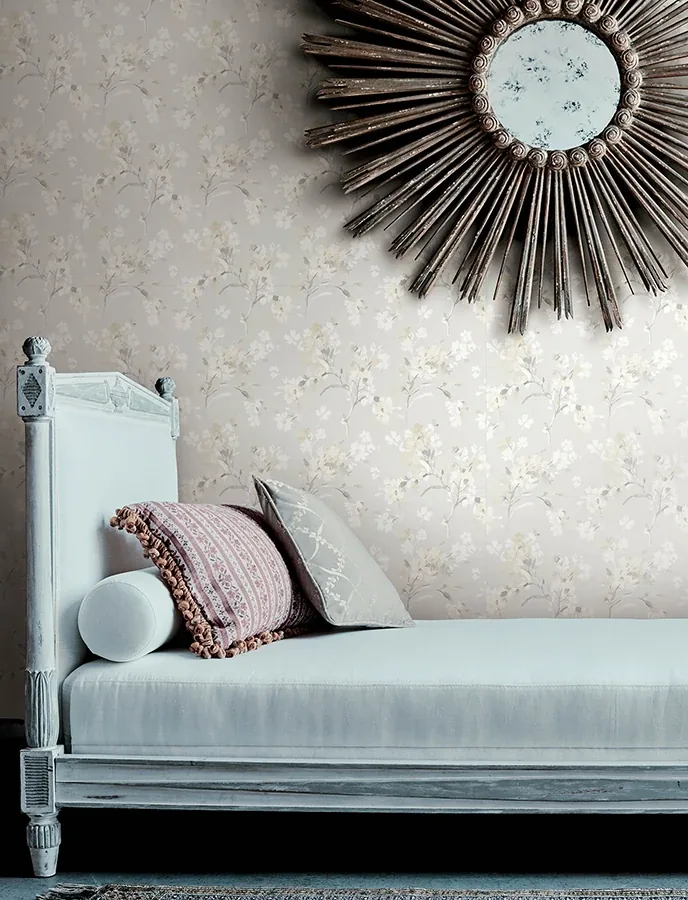 Brewster Home Fashions Azalea Neutral Floral Branches Wallpaper - SKU 4134-72527