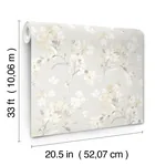 Brewster Home Fashions Azalea Neutral Floral Branches Wallpaper - SKU 4134-72527