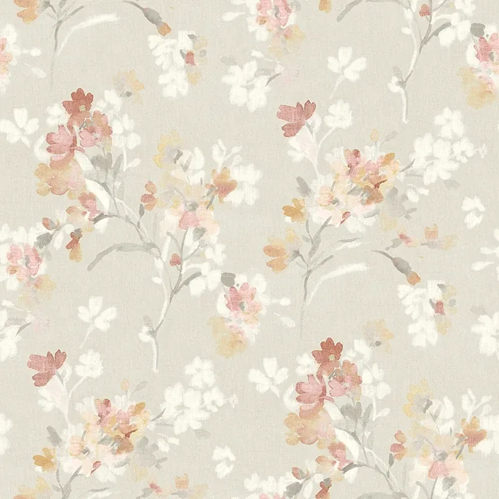 4134-72524 | Azalea Ruby Floral Branches Wallpaper
